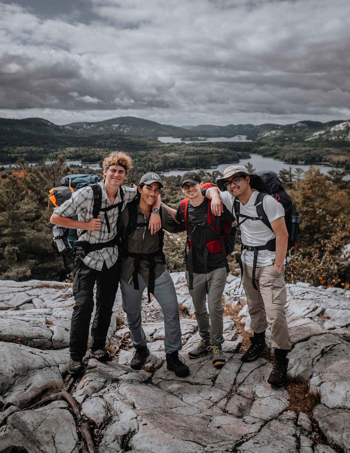 Group of walkers on a trail